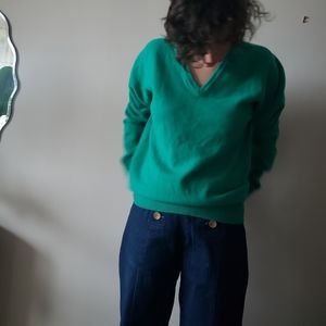 Vintage Bright Blue wool sweater